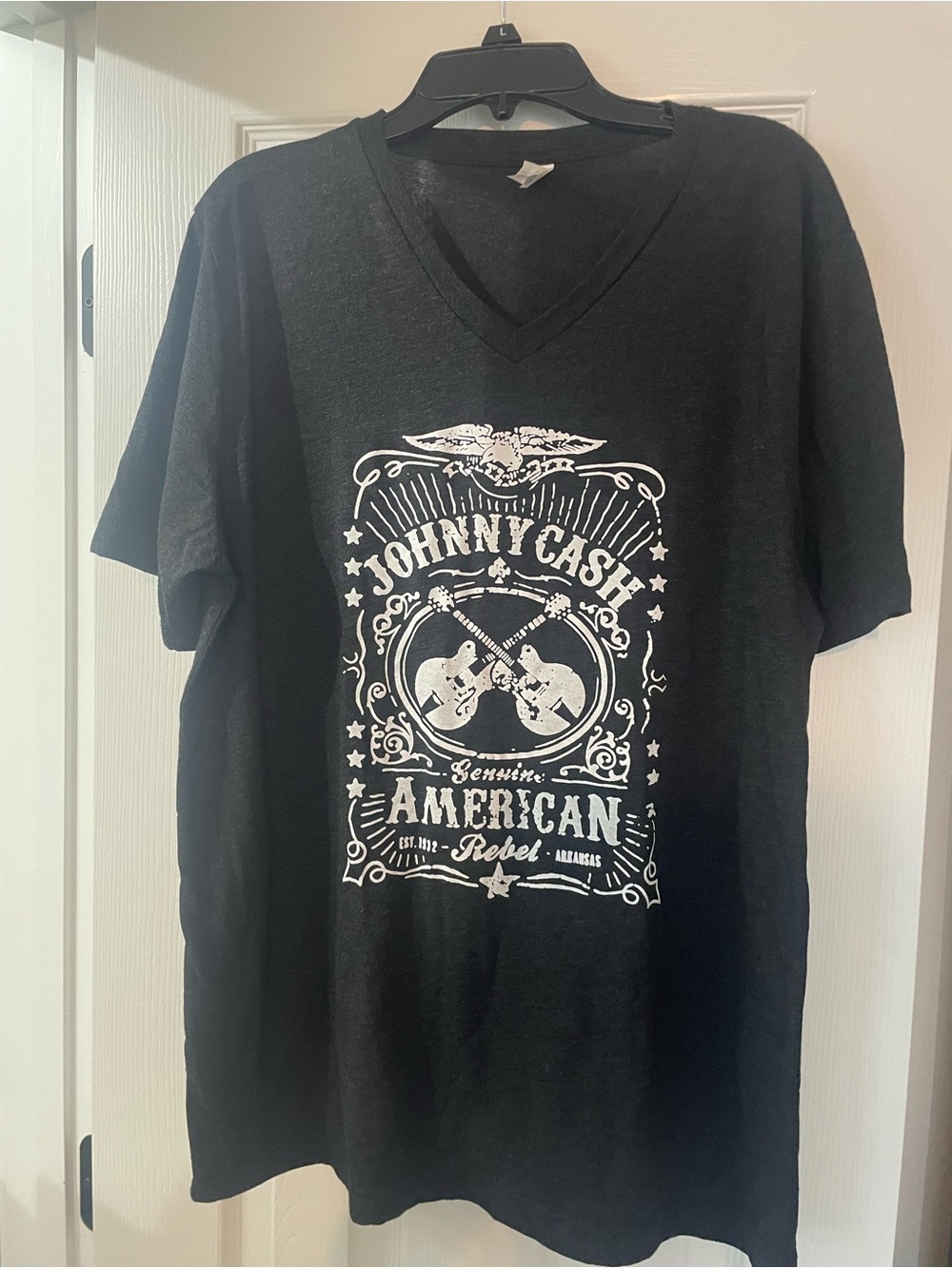 Bella Canvas Black V-Neck Johnny Cash T-shirt
